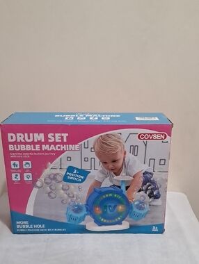 Covsen Kids Drum Set Bubble Machine Toy - Lavender/Purple